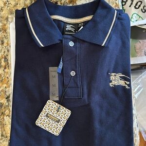 Burberry Navy Polo Shirt